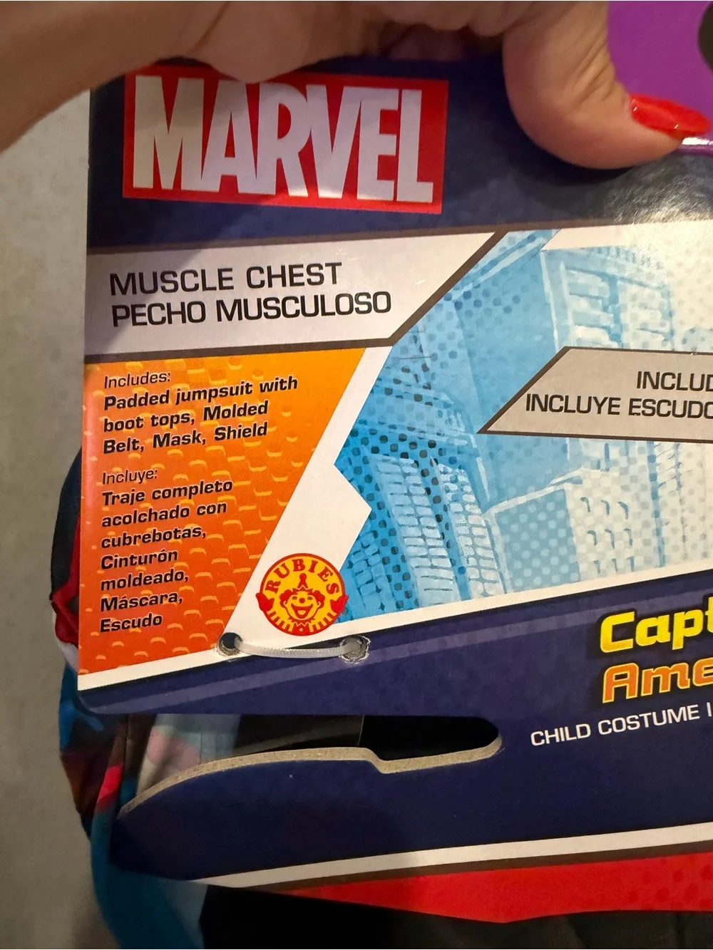 Kids Captain America Costume - Blue & Red Superhero Outfit - new never used - Picture 4 of 11